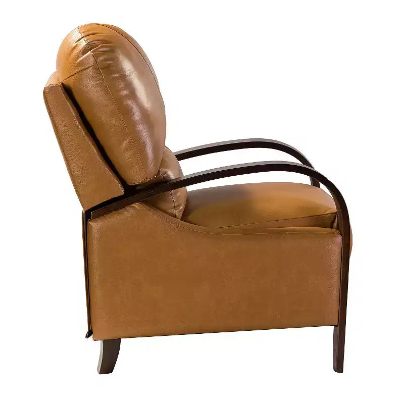 Lot de 2 fauteuils relax manuels en cuir véritable, inclinaison 159°