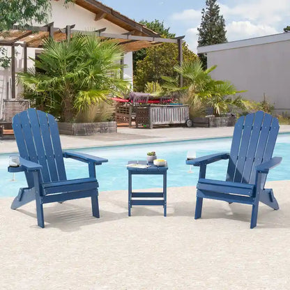 Bonosuki Set di 2 sedie Adirondack pieghevoli per patio e braciere