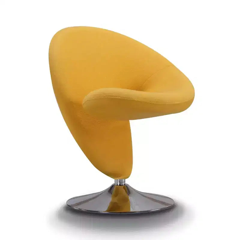 Ensemble de 2 fauteuils pivotants d'appoint Curl en mélange de laine - Manhattan Comfort