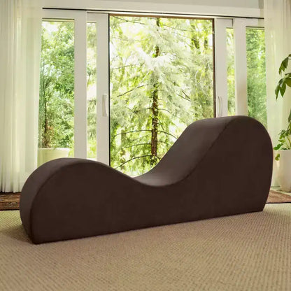 Avana Chaise Longue Elegante per Yoga - Prodotto negli USA - Ottima per Stretching, Rilassamento, Esercizi e Altro, 60P x 18L x 26A pollici, Grigio Chiaro