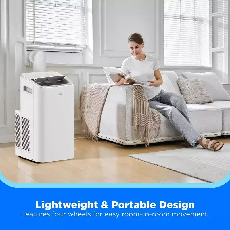 Condizionatore d'aria portatile Smart Inverter Midea 10.000 BTU DOE, per ambienti fino a 42 m², bianco