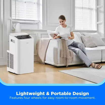 Condizionatore d'aria portatile Smart Inverter Midea 10.000 BTU DOE, per ambienti fino a 42 m², bianco