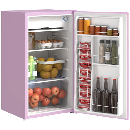 HOMCOM Mini-réfrigérateur de 90,6 L avec congélateur, Réfrigérateur compact à porte unique avec thermostat réglable pour chambre
