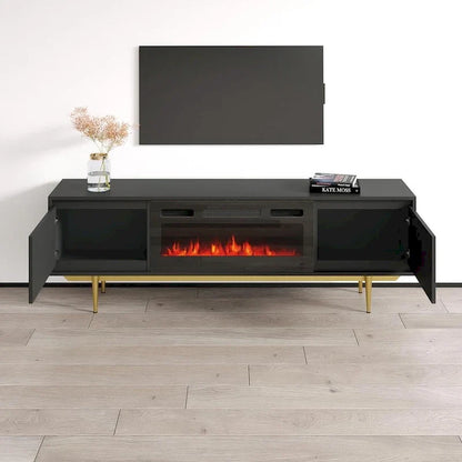 Porta TV con camino Maze BL-EF