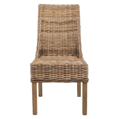 SAFAVIEH Charolette Chaises d'intérieur en osier marron à accoudoirs inclinés (lot de 2) - 20 x 24 x 39 - 20Lx24Px39H