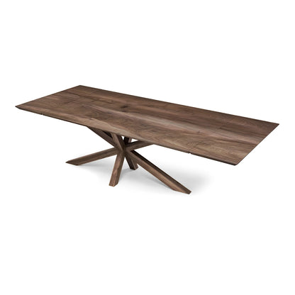 Table à manger en noyer avec pied araignée - Fabriquée à la main en bois massif - cette magnifique table en noyer avec pied araignée est une pièce maîtresse