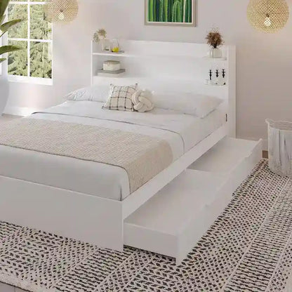 Letto a piattaforma Hunter con testiera