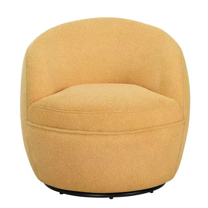 Fauteuil baril pivotant Roundhill Furniture Galleria 360 en similicuir sherpa