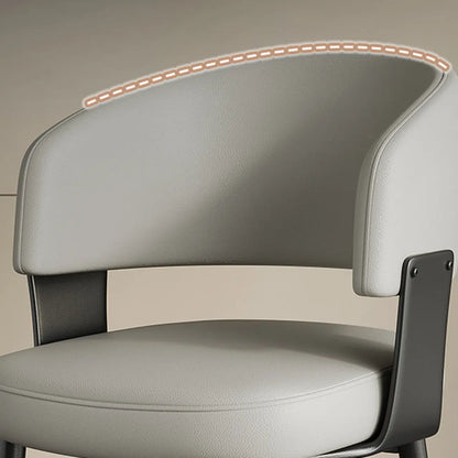 Sedia da pranzo moderna glamour rivestita in pelle