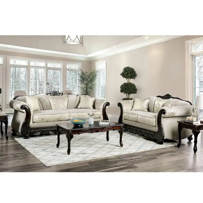 Set da salotto 2 pezzi con braccioli arrotolati in ciniglia tradizionale Dikic di Gracewood Hollow
