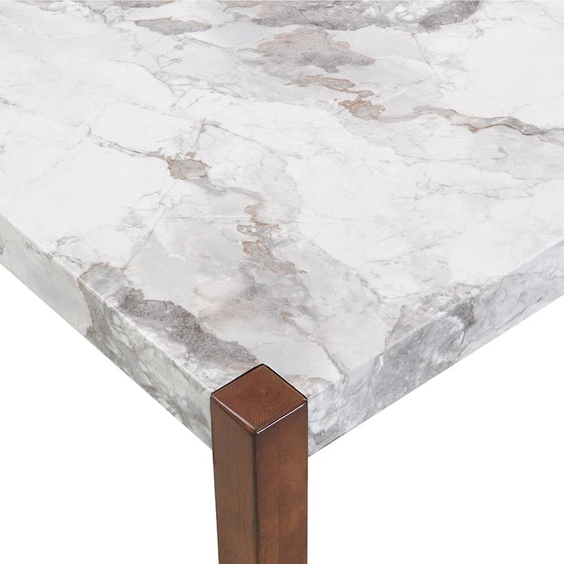 Set da pranzo moderno 5 pezzi con tavolo rettangolare e sedie