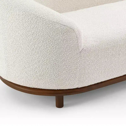 ModernLuxe Chaise Longue, Divano Moderno Metà Secolo con Struttura in Legno di Gomma, Daybed Orientato a Sinistra per Soggiorno