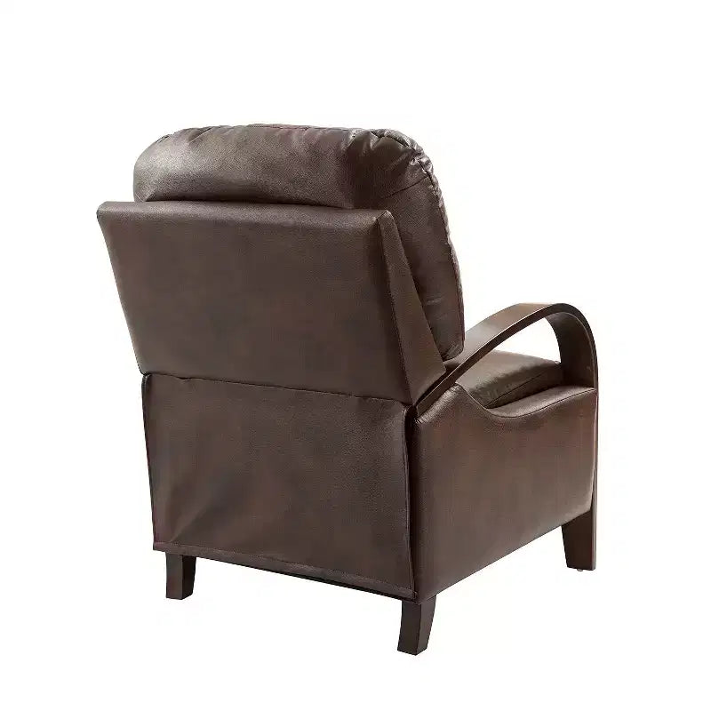Lot de 2 fauteuils relax manuels en cuir véritable, inclinaison 159°