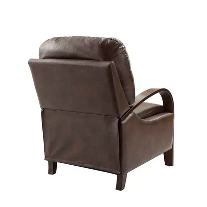 Lot de 2 fauteuils relax manuels en cuir véritable, inclinaison 159°