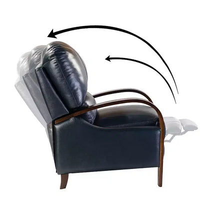 Lot de 2 fauteuils relax manuels en cuir véritable, inclinaison 159°