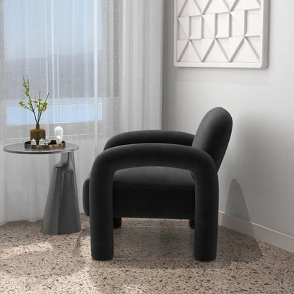 Fauteuil d'appoint SEYNAR moderne du milieu du siècle en velours pour salon