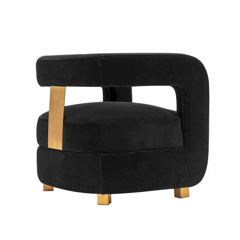 Manhattan Comfort Ensemble de 2 fauteuils d'appoint en velours Amirah moderne