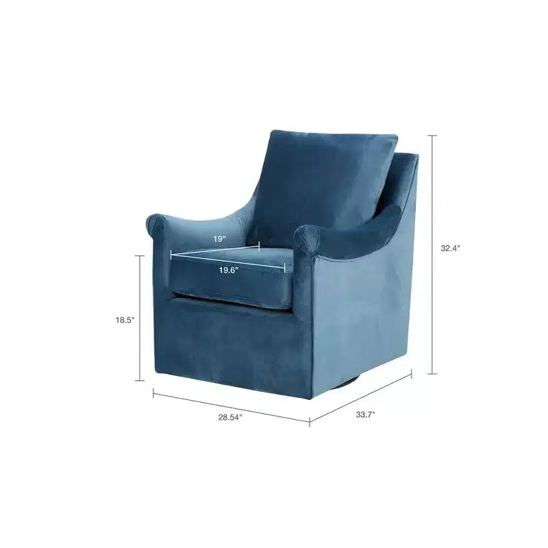 Sparta Swivel Chair - Blue