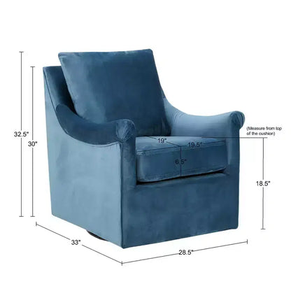 Sparta Swivel Chair - Blue