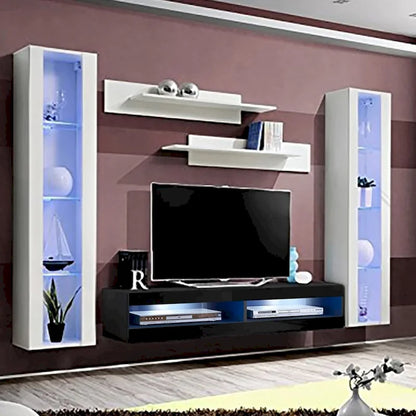 Meuble TV Mural Flottant Moderne Fly AB2 34TV