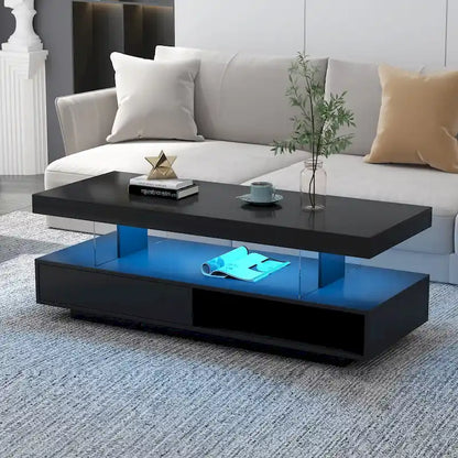 Table basse LED U-Can avec rangement