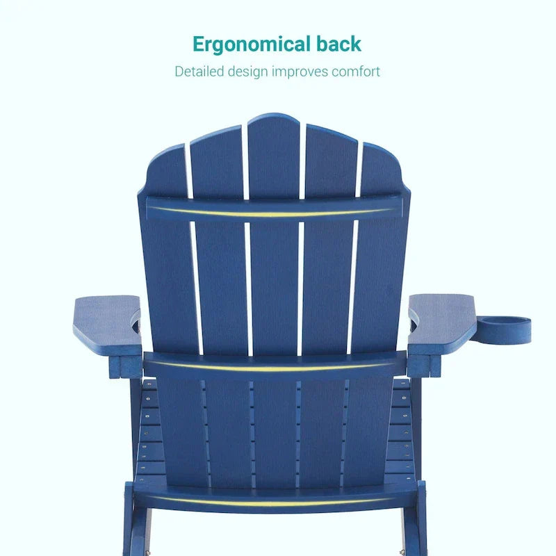Bonosuki Set di 2 sedie Adirondack pieghevoli per patio e braciere