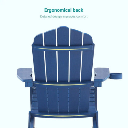 Bonosuki Set di 2 sedie Adirondack pieghevoli per patio e braciere