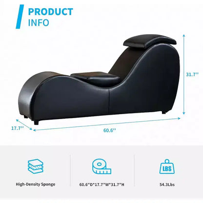Chaise longue da yoga da 60 pollici con cuscino poggiatesta regolabile
