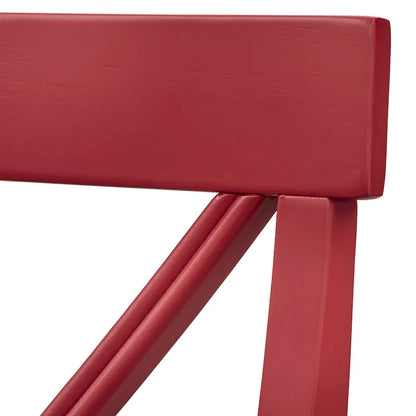 Set di 2 sedie da pranzo in legno di gomma, design a X-Back, capacità 113 kg, finitura opaca