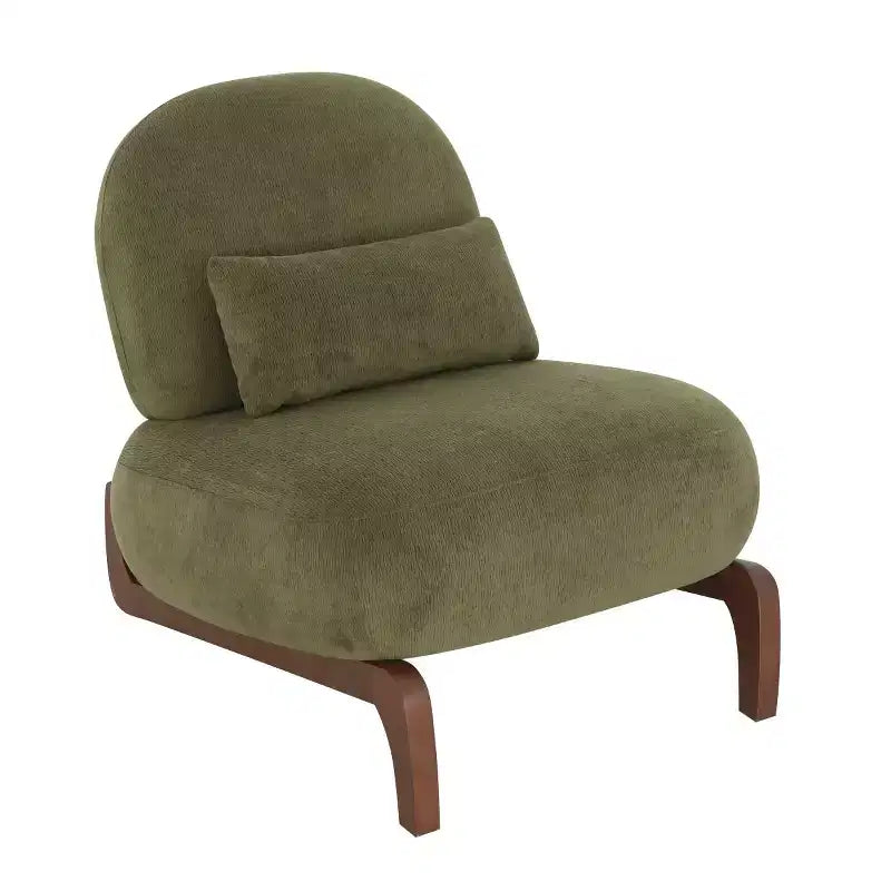 Moderna sedia imbottita graziosa, comoda poltrona senza braccioli per salotto, camera da letto, appartamento o balcone - Panipeachy