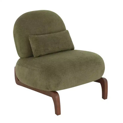 Moderna sedia imbottita graziosa, comoda poltrona senza braccioli per salotto, camera da letto, appartamento o balcone - Panipeachy