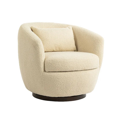 Fauteuil club pivotant rembourré avec rangement, chaise d'appoint moderne pour salon, chambre, bureau ou coin lecture
