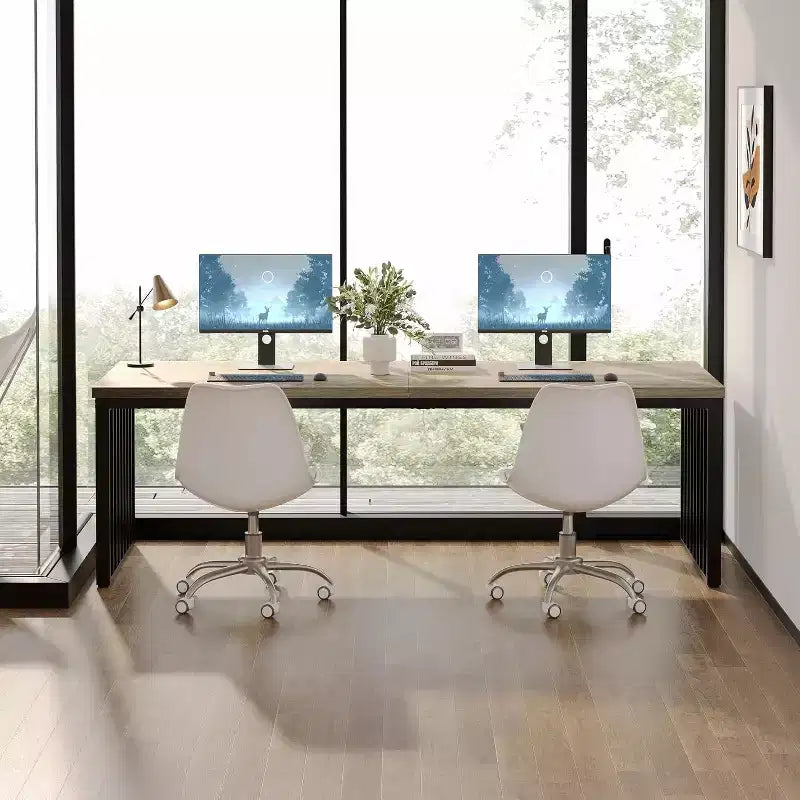 Lantine 78.74 Scrivania da computer extra lunga per 2 persone per ufficio in casa