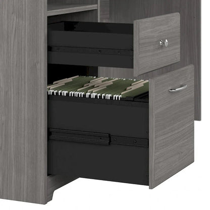 Scrivania per computer da 72" con libreria e cassetti di