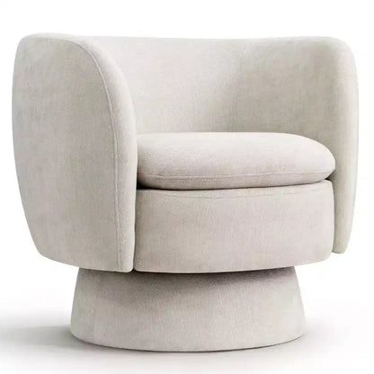 Lot de 2 fauteuils pivotants modernes avec revêtement en tissu, fauteuil lounge pivotant à 360° pour salon, chambre à coucher - Panipeachy