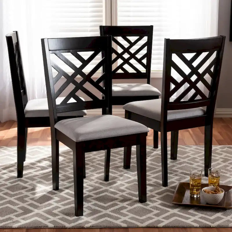 Set di 4 sedie da pranzo moderne e contemporanee