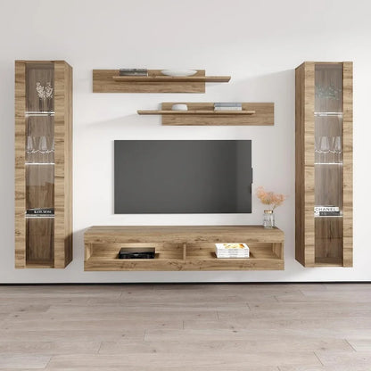 Meuble TV Mural Flottant Moderne Fly AB2 34TV