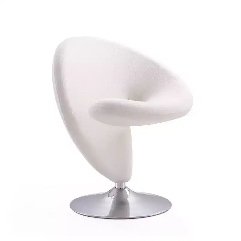 Ensemble de 2 fauteuils pivotants d'appoint Curl en mélange de laine - Manhattan Comfort