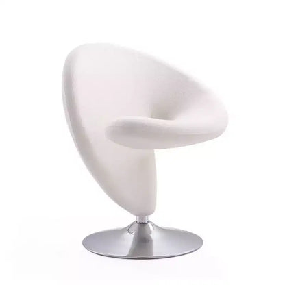Ensemble de 2 fauteuils pivotants d'appoint Curl en mélange de laine - Manhattan Comfort