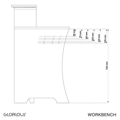Glorious Workbench Studio Desk, Nero