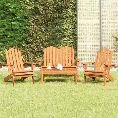 vidaXL Salon de jardin marron bois d'acacia massif Standard Pliable