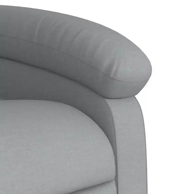 Poltrona Reclinabile Power Lift per Anziani - Tessuto Grigio Chiaro con Alzata Elettrica & Tasca Laterale