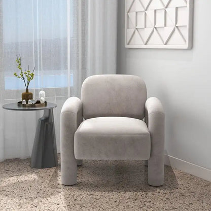 Fauteuil d'appoint SEYNAR moderne du milieu du siècle en velours pour salon