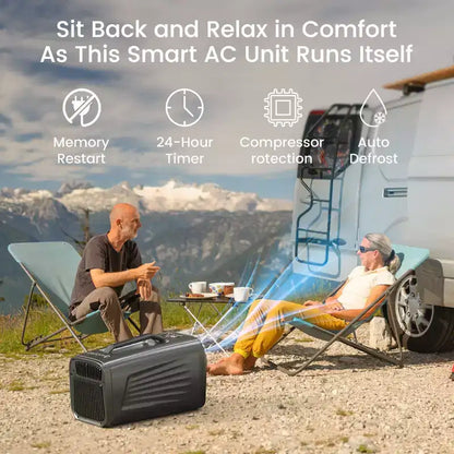 Condizionatore portatile Waykar 3-in-1 da 5000 BTU con deumidificatore e telecomando per tenda, campeggio e camper