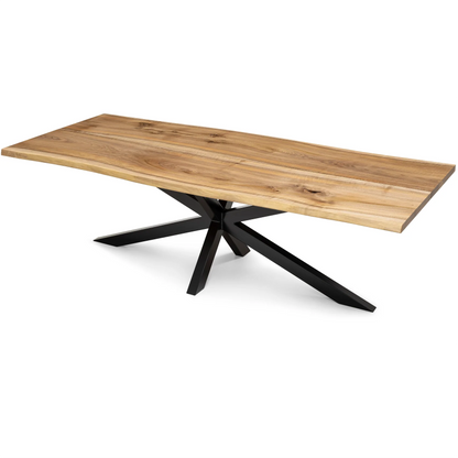 Table à manger en noyer avec pied araignée - Fabriquée à la main en bois massif - cette magnifique table en noyer avec pied araignée est une pièce maîtresse