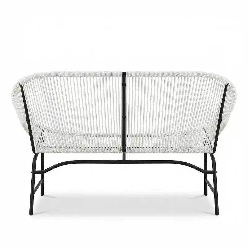 Christopher Knight Home Paoa Set Salotto da Esterno in 3 Pezzi Intrecciato con Struttura in Ferro (Tavolo Non Incluso)