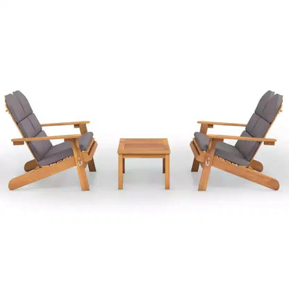 vidaXL Salon de jardin marron bois d'acacia massif Standard Pliable