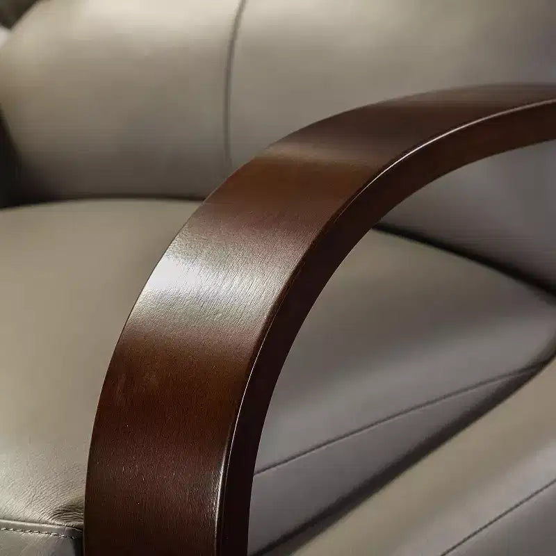 Lot de 2 fauteuils relax manuels en cuir véritable, inclinaison 159°