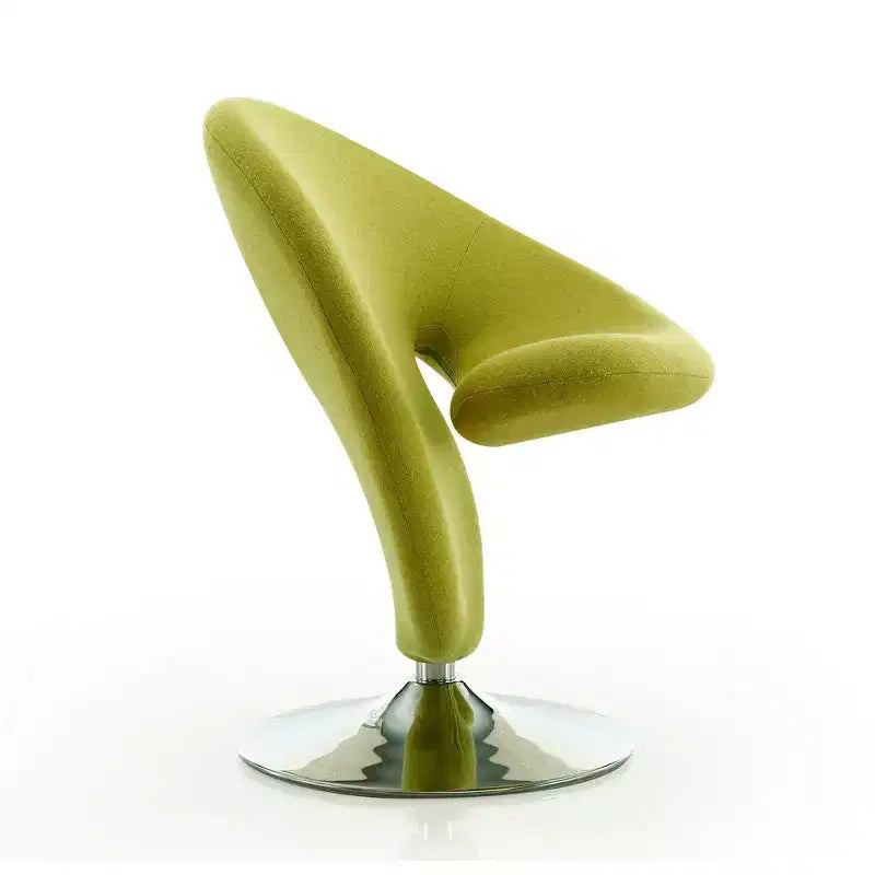 Ensemble de 2 fauteuils pivotants d'appoint Curl en mélange de laine - Manhattan Comfort
