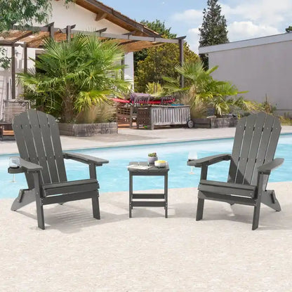 Bonosuki Set di 2 sedie Adirondack pieghevoli per patio e braciere